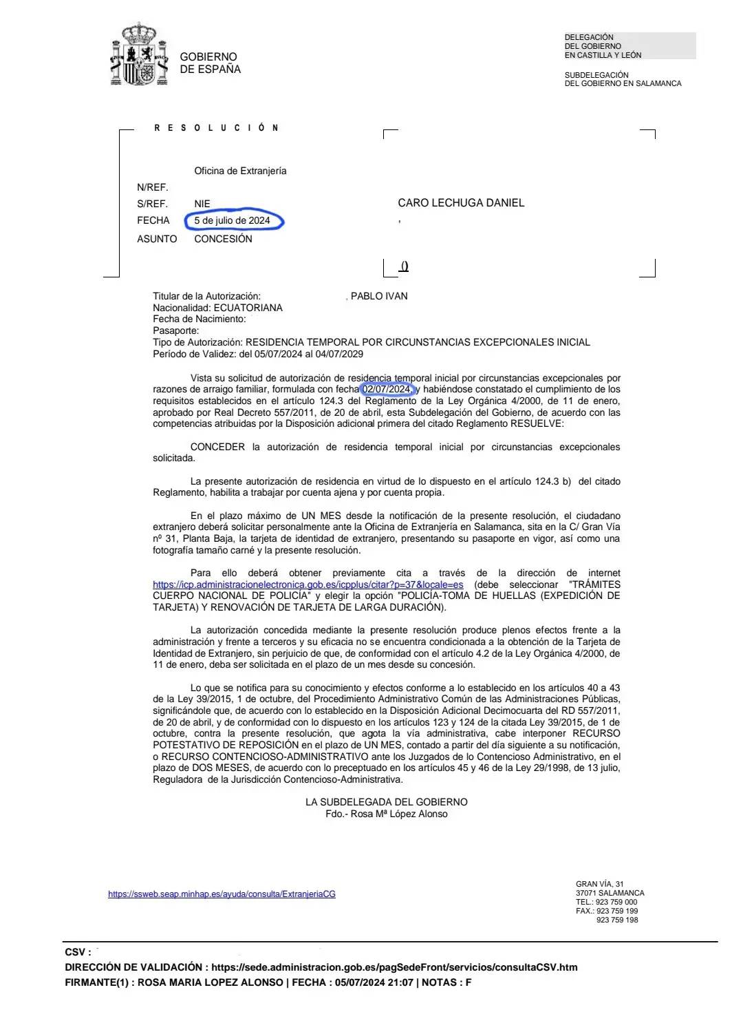 Concesión arraigo familiar en 3 días - Caro Lechuga Abogados